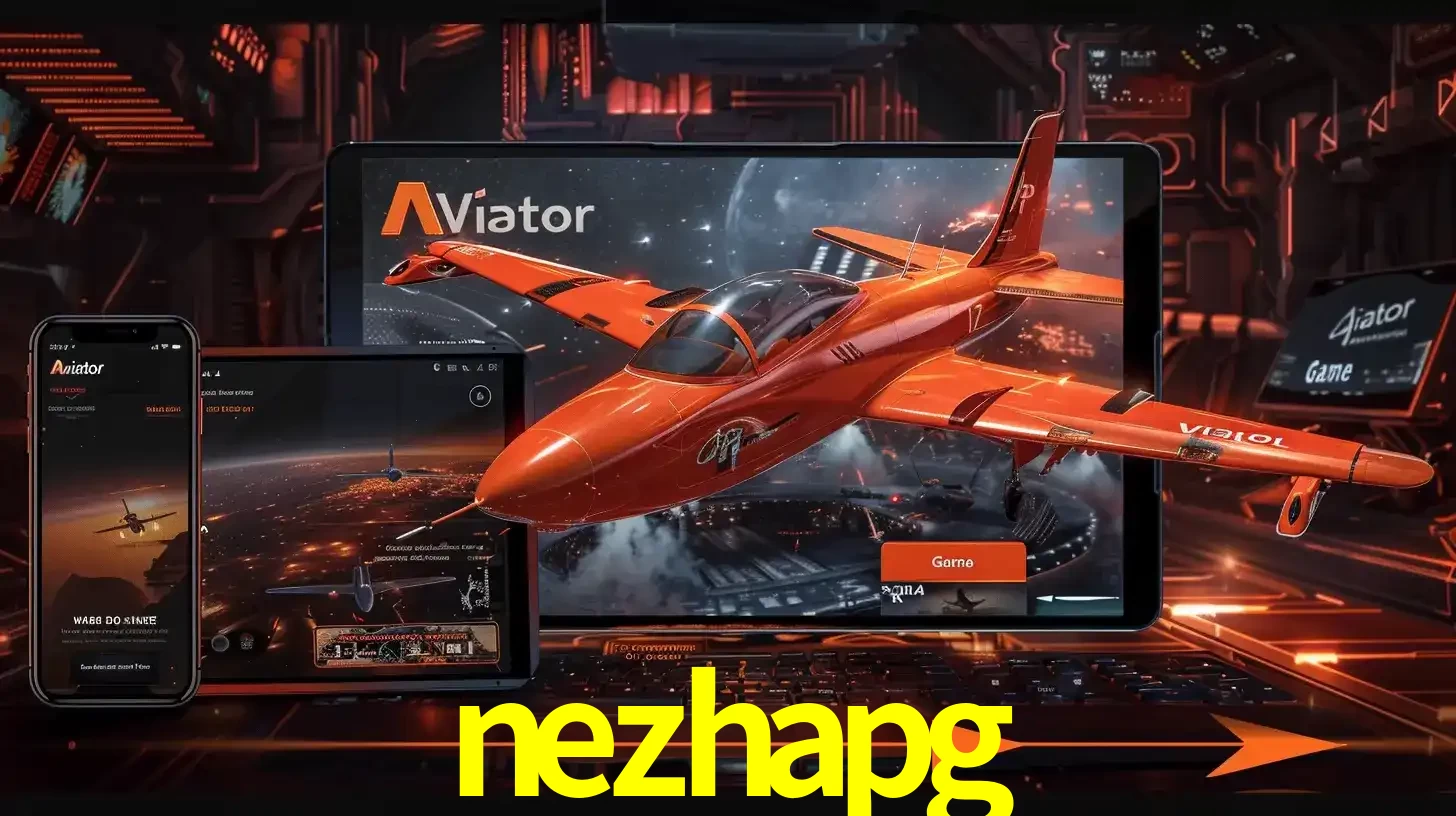 Apresentação tecnológica do jogo Aviator com um avião saindo da tela de um tablet, demonstrando a experiência imersiva em múltiplos dispositivos no nezhapg.