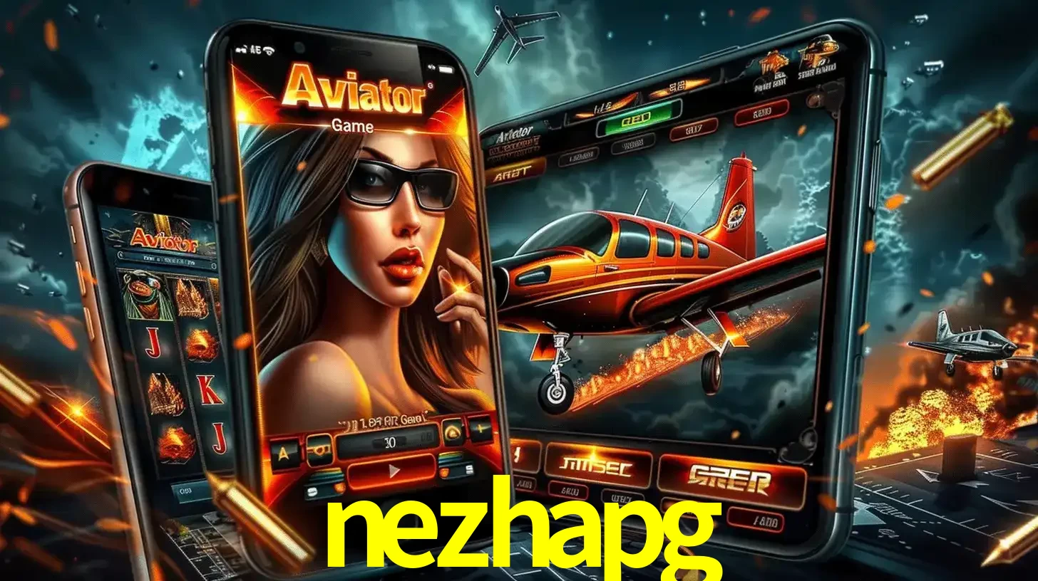 O popular jogo de apostas Aviator exibido em vários celulares e tablets, mostrando a interface emocionante e a ação de voo disponíveis para jogar agora no nezhapg.