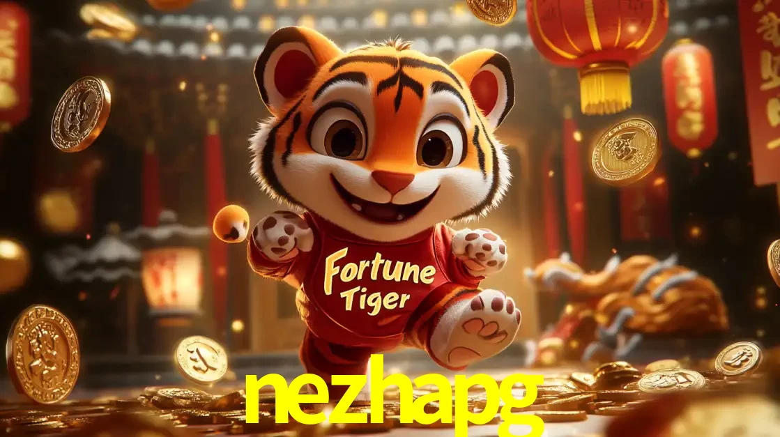 O alegre personagem do Fortune Tiger correndo sobre um caminho de moedas de ouro, simbolizando os grandes prêmios e a diversão do popular jogo de slot do nezhapg.